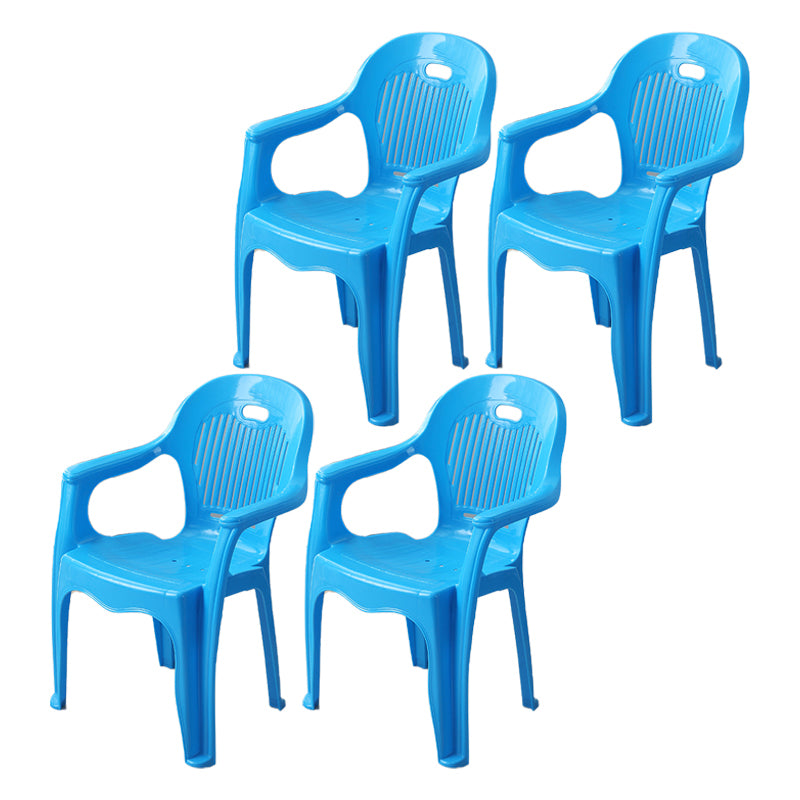 Modern Plastic Dining Room Chair Stacking Dining Arm Chair for Restaurant