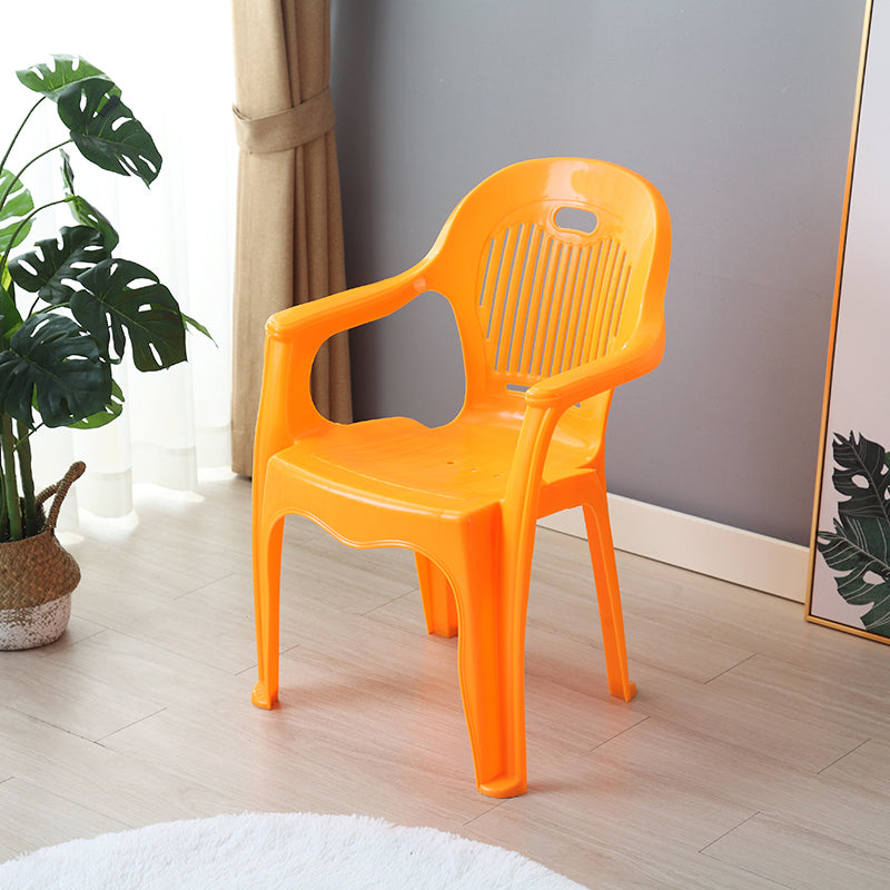 Modern Plastic Dining Room Chair Stacking Dining Arm Chair for Restaurant