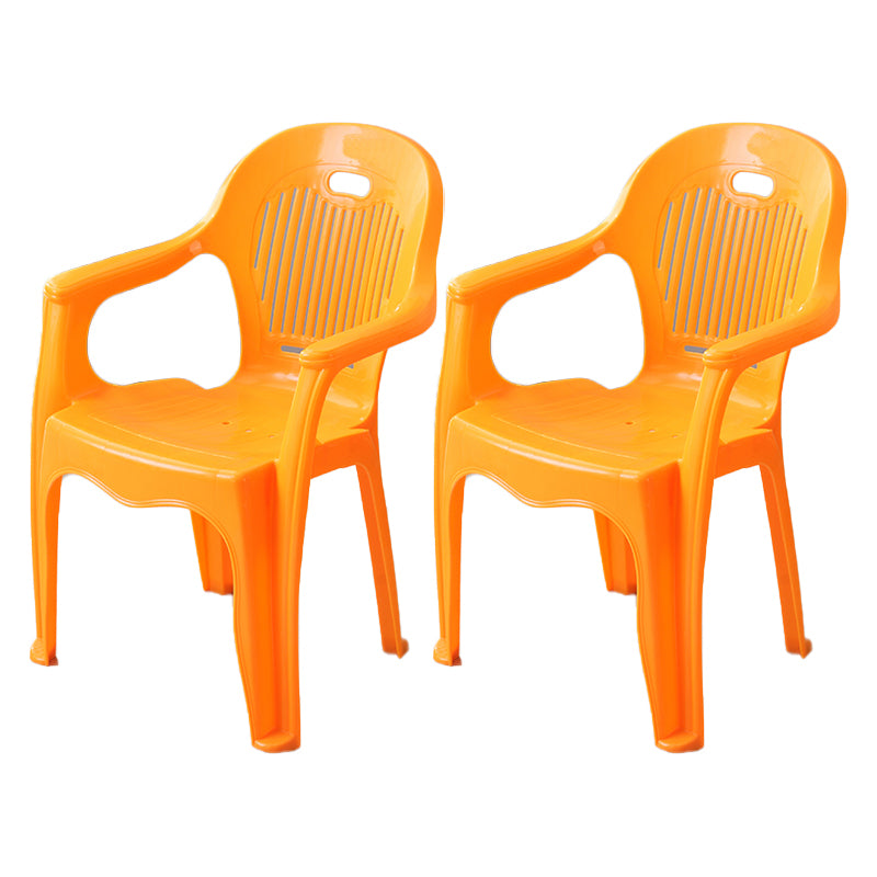 Modern Plastic Dining Room Chair Stacking Dining Arm Chair for Restaurant