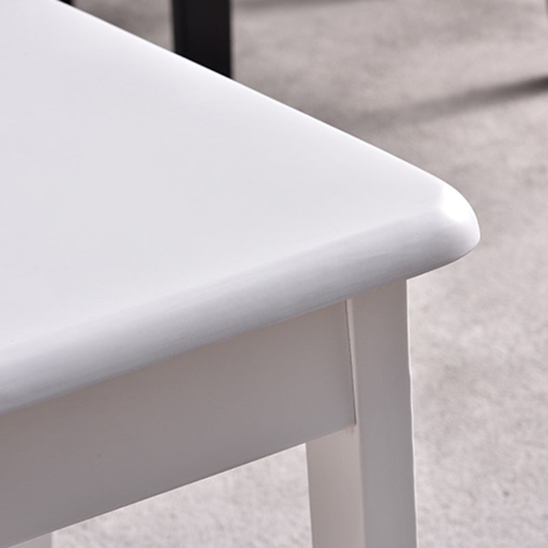 Sillas de comedor sin brazos para el hogar, silla lateral con respaldo de escalera y patas de madera (juego de 2)