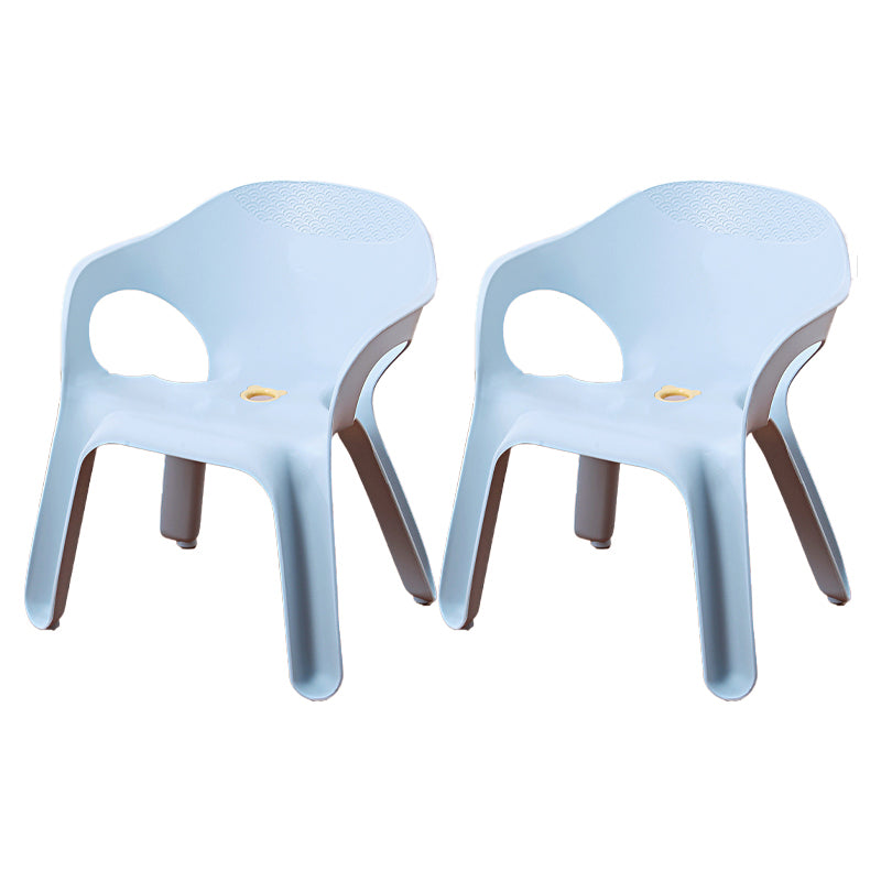Fauteuils de salle à manger empilables de Style minimaliste, chaise latérale de salle à manger à dossier solide en plastique pour un usage domestique