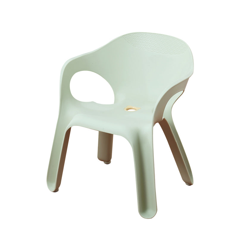 Sillas de comedor apilables de estilo minimalista, respaldo sólido de plástico, silla lateral para uso doméstico