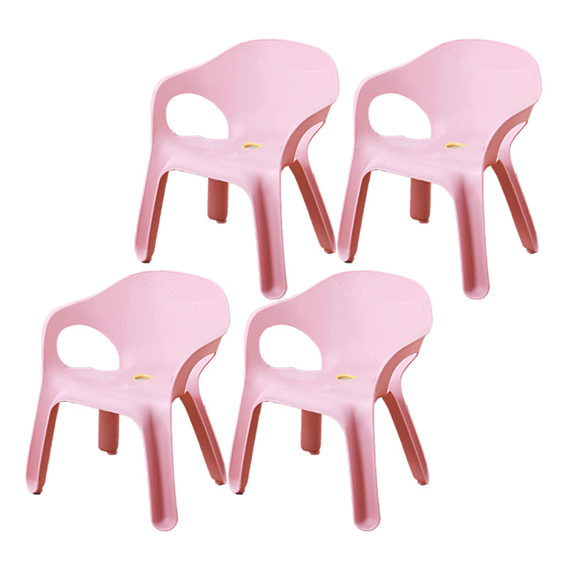 Sillas de comedor apilables de estilo minimalista, respaldo sólido de plástico, silla lateral para uso doméstico