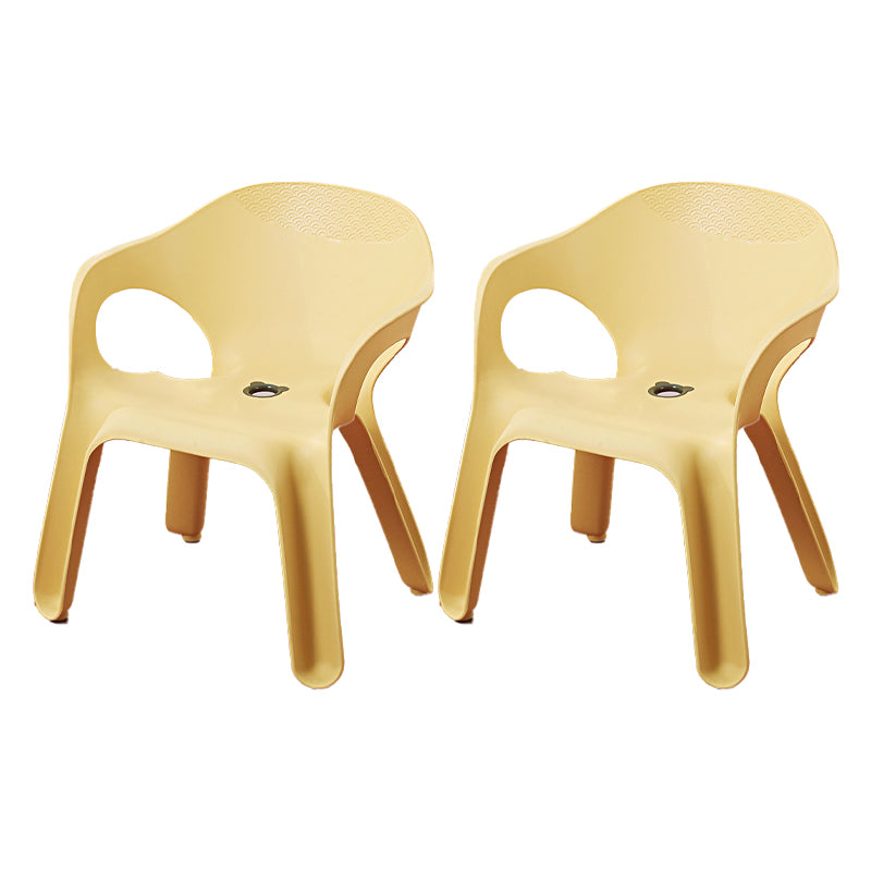 Fauteuils de salle à manger empilables de Style minimaliste, chaise latérale de salle à manger à dossier solide en plastique pour un usage domestique