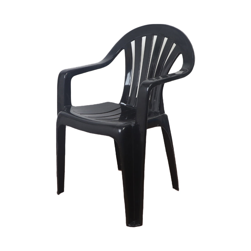 Silla de comedor de plástico de estilo contemporáneo, silla lateral con brazo de comedor para cocina