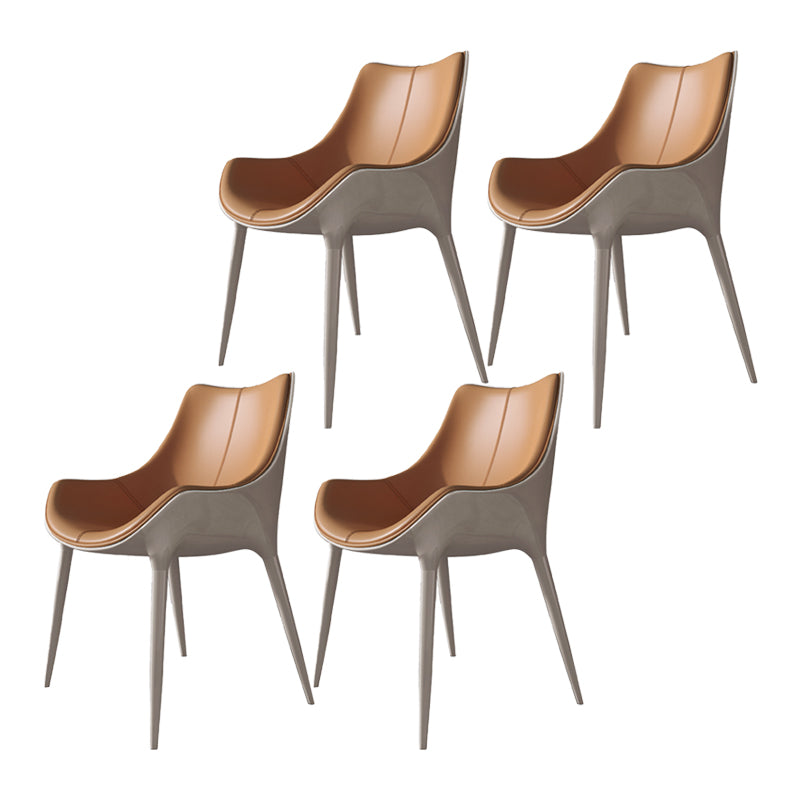 Chaises de salle à manger style contemporain Chaises d'appoint avec bras de cuisine avec pieds en métal