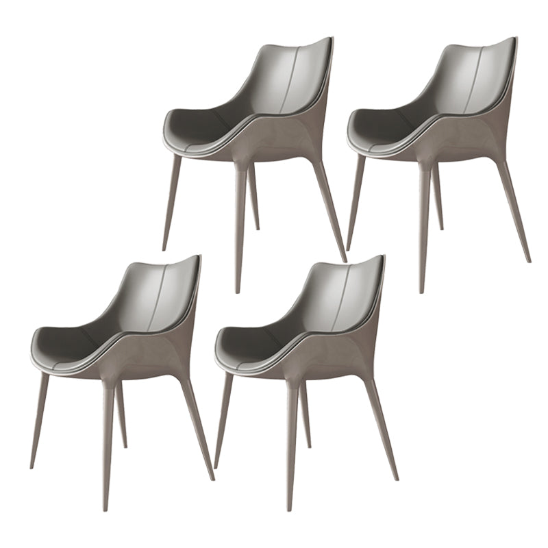 Chaises de salle à manger style contemporain Chaises d'appoint avec bras de cuisine avec pieds en métal