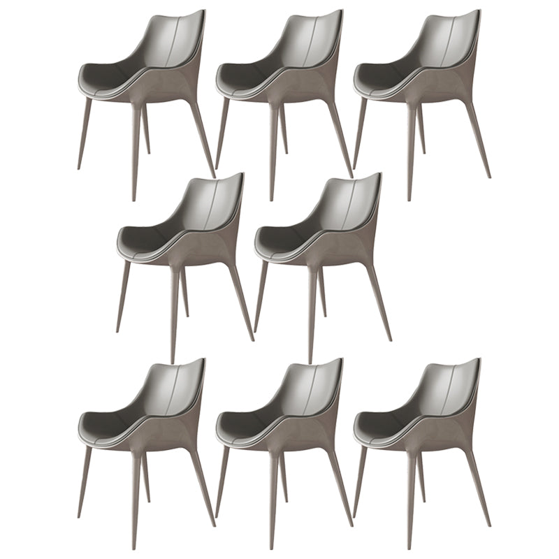 Sillas de comedor estilo moderno Sillas auxiliares con brazo de cocina y patas de metal