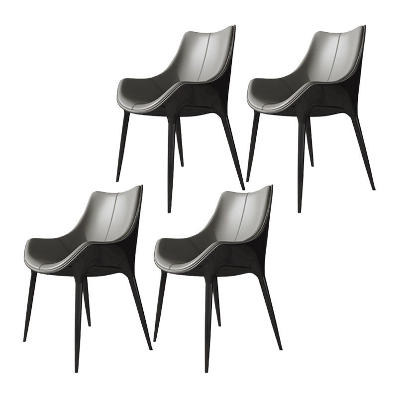 Chaises de salle à manger style contemporain Chaises d'appoint avec bras de cuisine avec pieds en métal