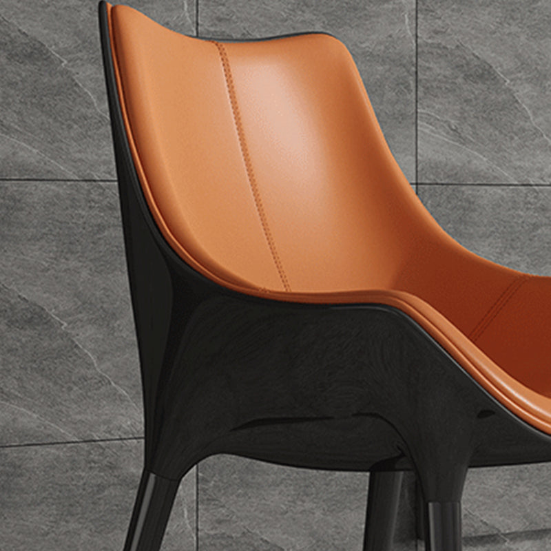Sillas de comedor estilo moderno Sillas auxiliares con brazo de cocina y patas de metal