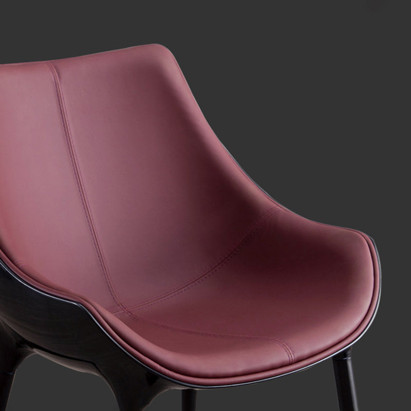 Sillas de comedor estilo moderno Silla auxiliar con brazo de cocina y patas de metal (juego de 2)