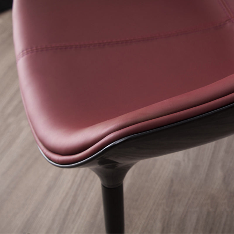 Sillas de comedor estilo moderno Silla auxiliar con brazo de cocina y patas de metal (juego de 2)