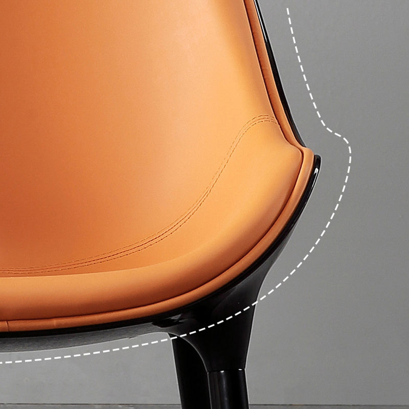Sillas de comedor estilo moderno Sillas auxiliares con brazos de cocina y patas de metal (juego de 2)