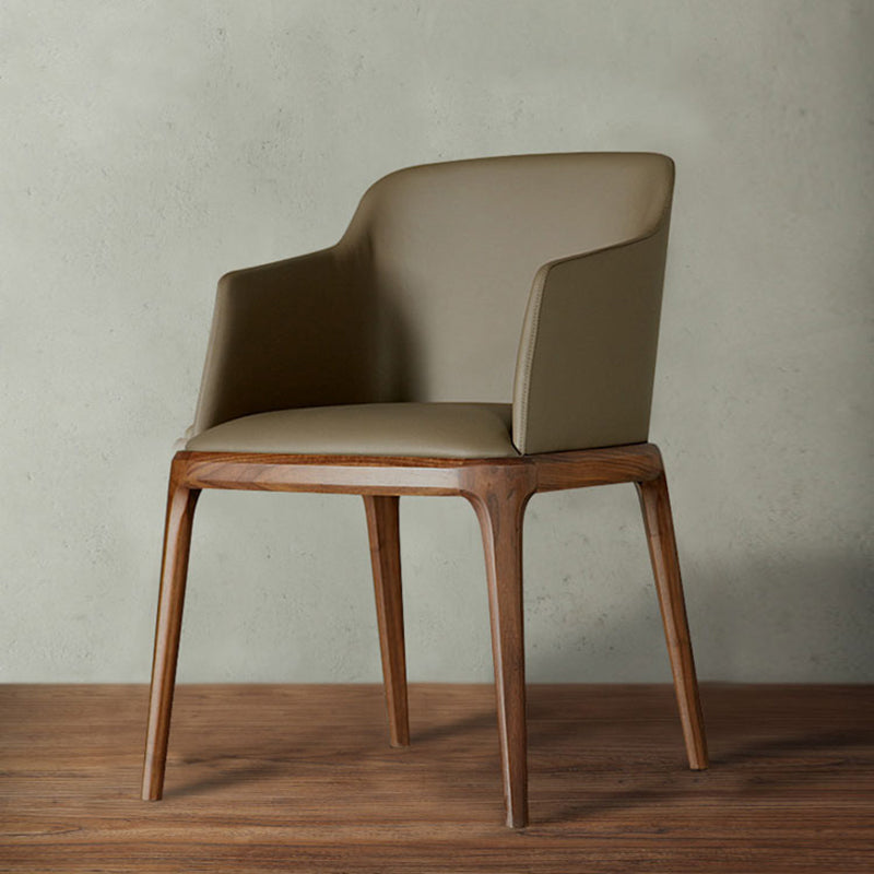 Sillas de comedor de madera de estilo moderno, sillas laterales con brazo para cocina