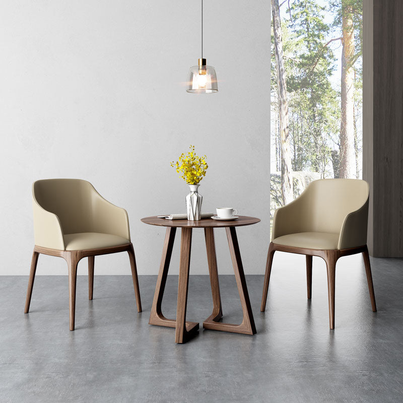 Sillas de comedor de madera de estilo moderno, sillas laterales con brazo para cocina