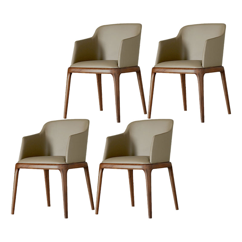 Sillas de comedor de madera de estilo moderno, sillas laterales con brazo para cocina