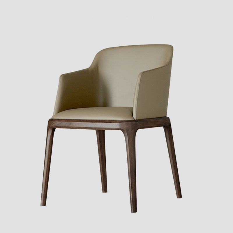 Chaises de salle à manger en bois de style contemporain, chaises latérales à bras pour cuisine