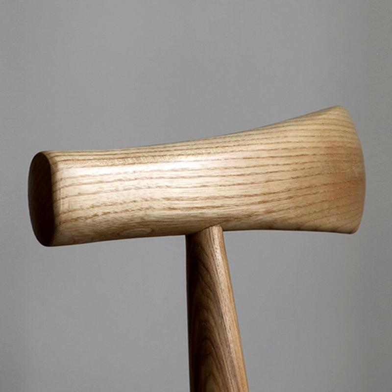 Sillas de comedor modernas de madera sin brazos, silla auxiliar de comedor con respaldo abierto (juego de 2)