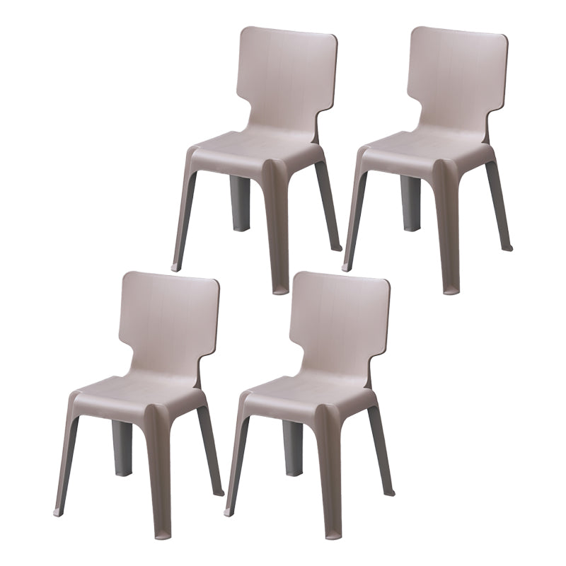 Chaise de salle à manger scandinave sans accoudoirs, chaises d'appoint empilables en plastique