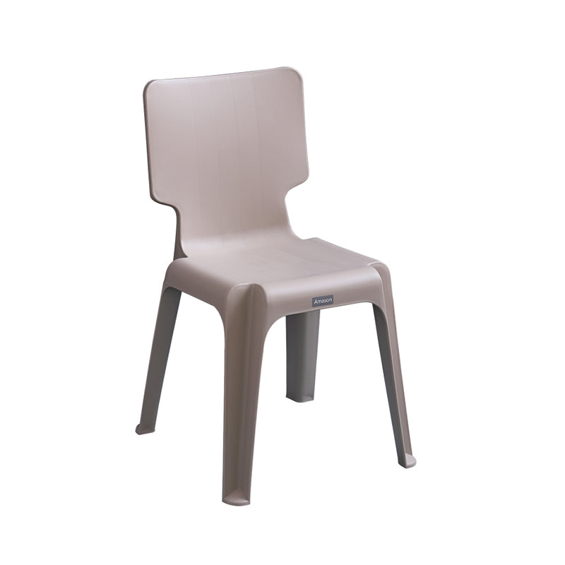 Silla de comedor escandinava sin brazos, sillas laterales de comedor apilables de plástico