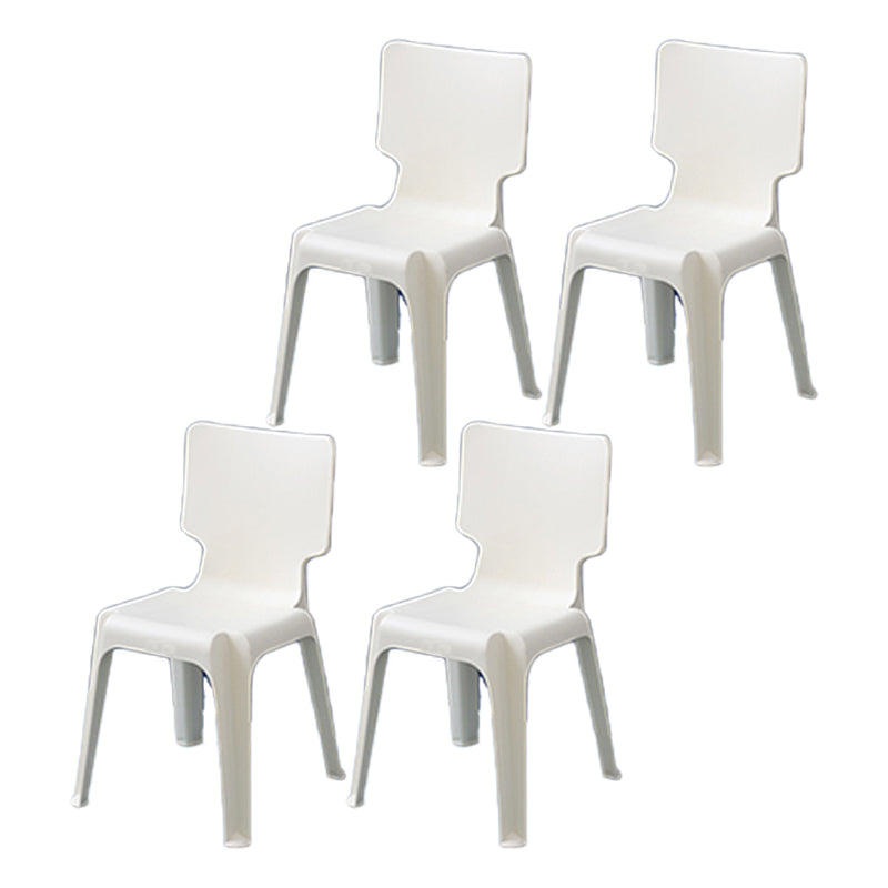 Chaise de salle à manger scandinave sans accoudoirs, chaises d'appoint empilables en plastique