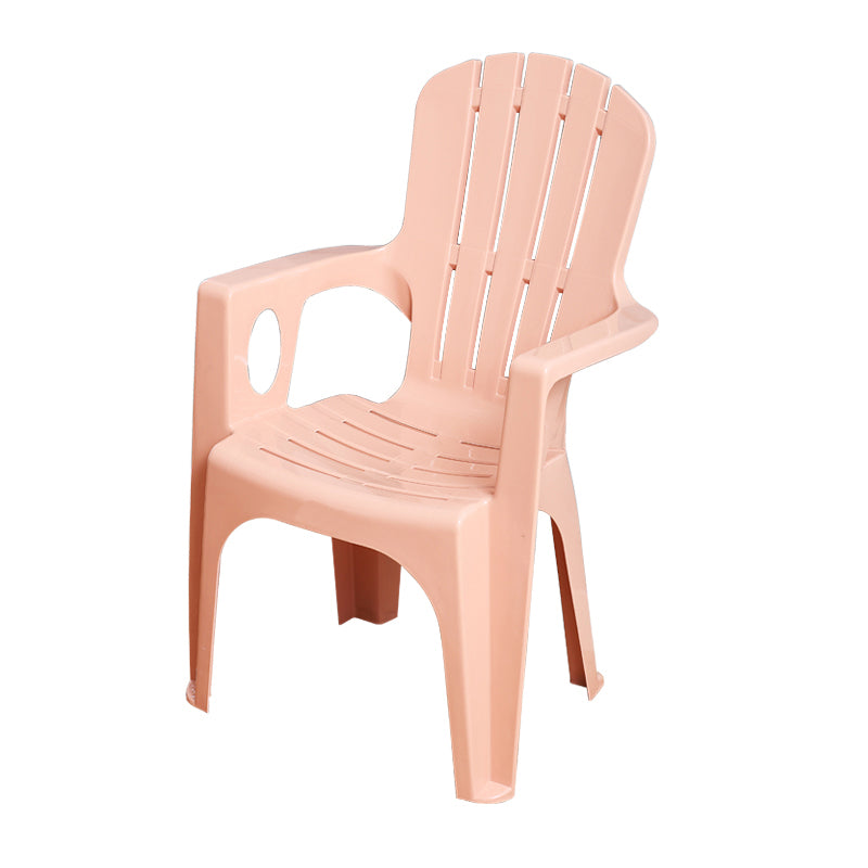 Fauteuils de salle à manger en plastique modernes, fauteuils de salle à manger à dossier empilable d'intérieur à lattes