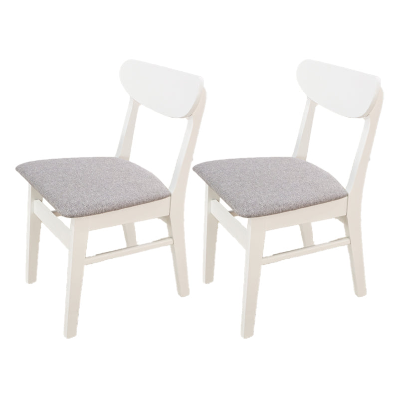 Chaise d'appoint en bois scandinave Home Chaise de salle à manger à dossier ouvert naturel (Ensemble de 2)