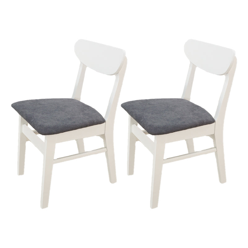 Chaise d'appoint en bois scandinave Home Chaise de salle à manger à dossier ouvert naturel (Ensemble de 2)