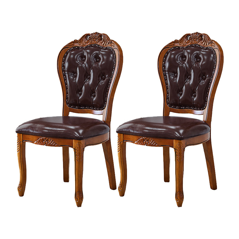 Chaises en bois d'hévéa de style scandinave, chaise latérale de salle à manger à dossier ouvert pour restaurant