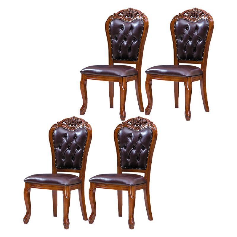 Chaises en bois d'hévéa de style scandinave, chaise latérale de salle à manger à dossier ouvert pour restaurant