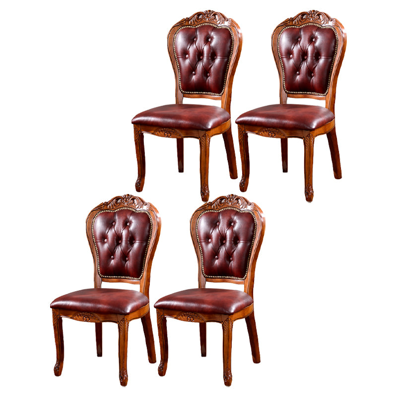 Chaises en bois d'hévéa de style scandinave, chaise latérale de salle à manger à dossier ouvert pour restaurant