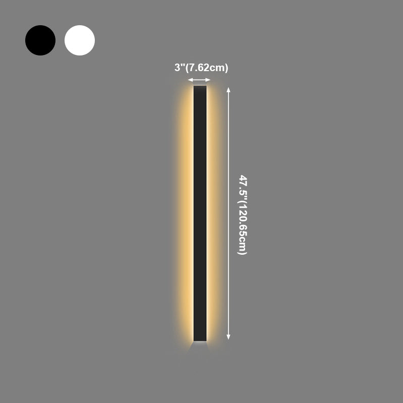 Éclair de mur de nuance linéaire en métal moderne à 1 lumière luminaire mural lumineux