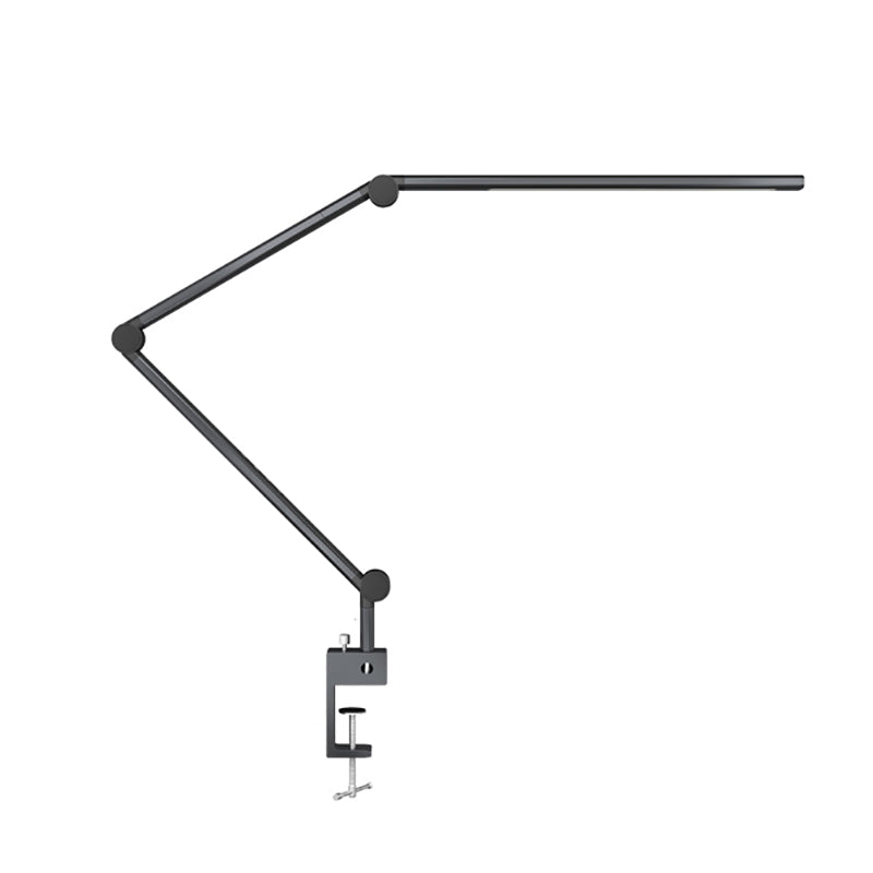 Lampade da tavolo da notte lineari in stile moderno in metallo 2 comodini leggeri in nero