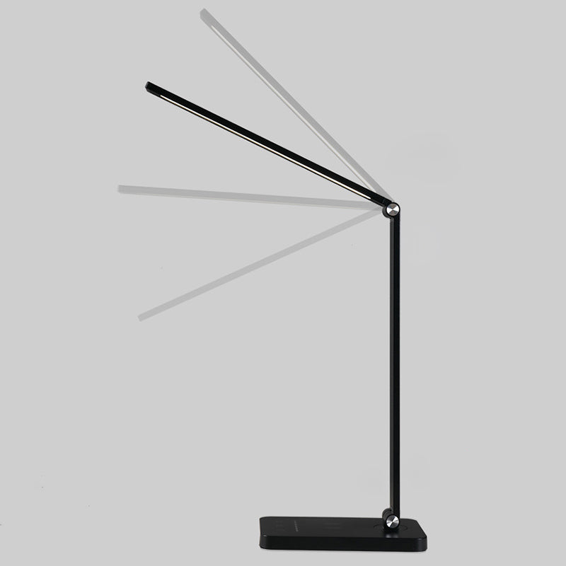 1 tavolo lineare leggero leggero modernismo lampade da tavolo notturno in metallo per la sala di studio in nero