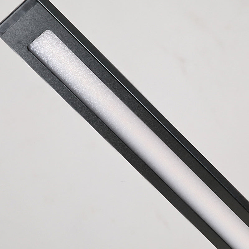 1 tavolo lineare leggero leggero modernismo lampade da tavolo notturno in metallo per la sala di studio in nero