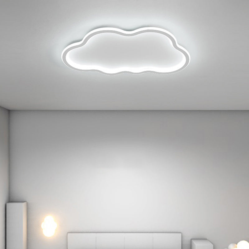 Moderna plafoniera a nuvola in alluminio con montaggio a incasso a LED con paralume in silicone