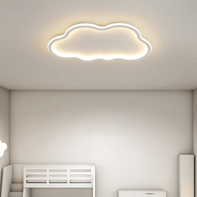 Moderna plafoniera a nuvola in alluminio con montaggio a incasso a LED con paralume in silicone