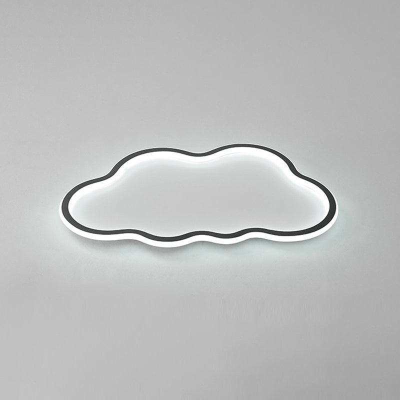 Moderna plafoniera a nuvola in alluminio con montaggio a incasso a LED con paralume in silicone
