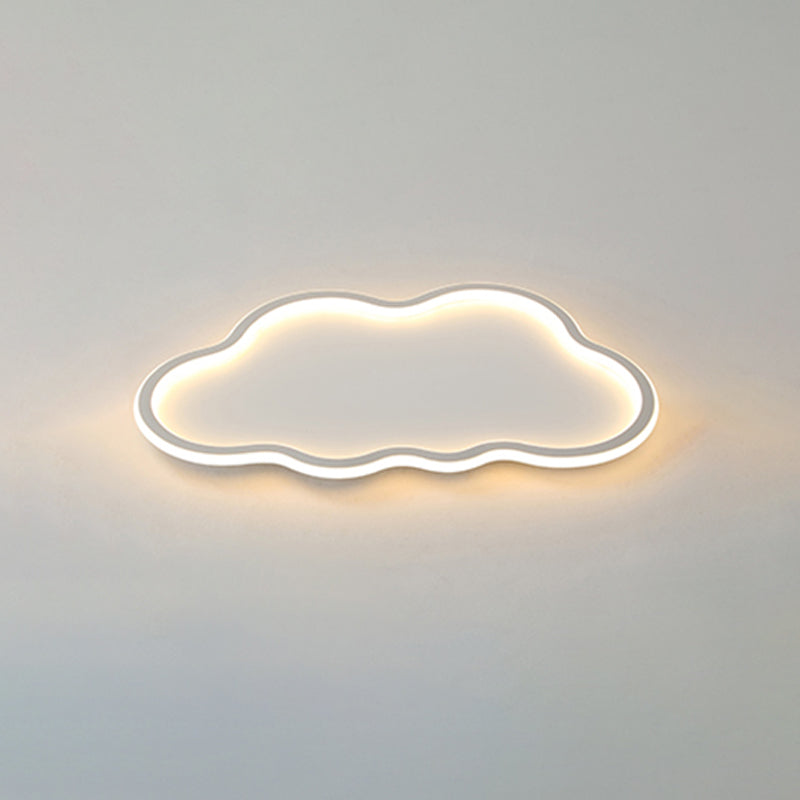 Moderna plafoniera a nuvola in alluminio con montaggio a incasso a LED con paralume in silicone