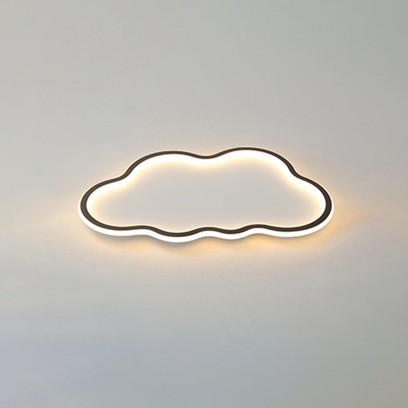 Moderna plafoniera a nuvola in alluminio con montaggio a incasso a LED con paralume in silicone