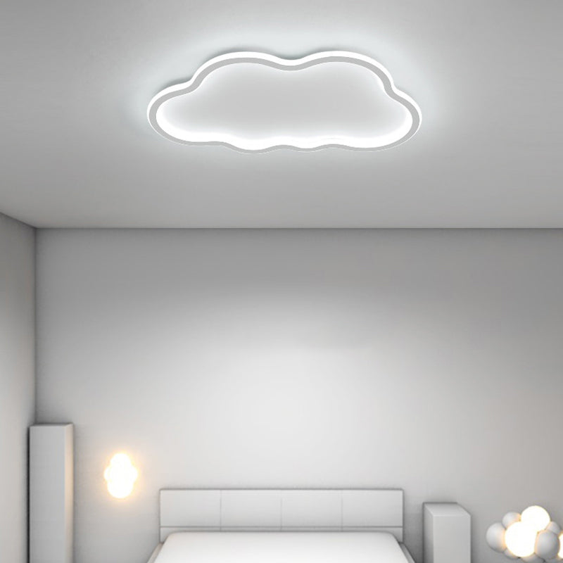 Moderna plafoniera a nuvola in alluminio con montaggio a incasso a LED con paralume in silicone