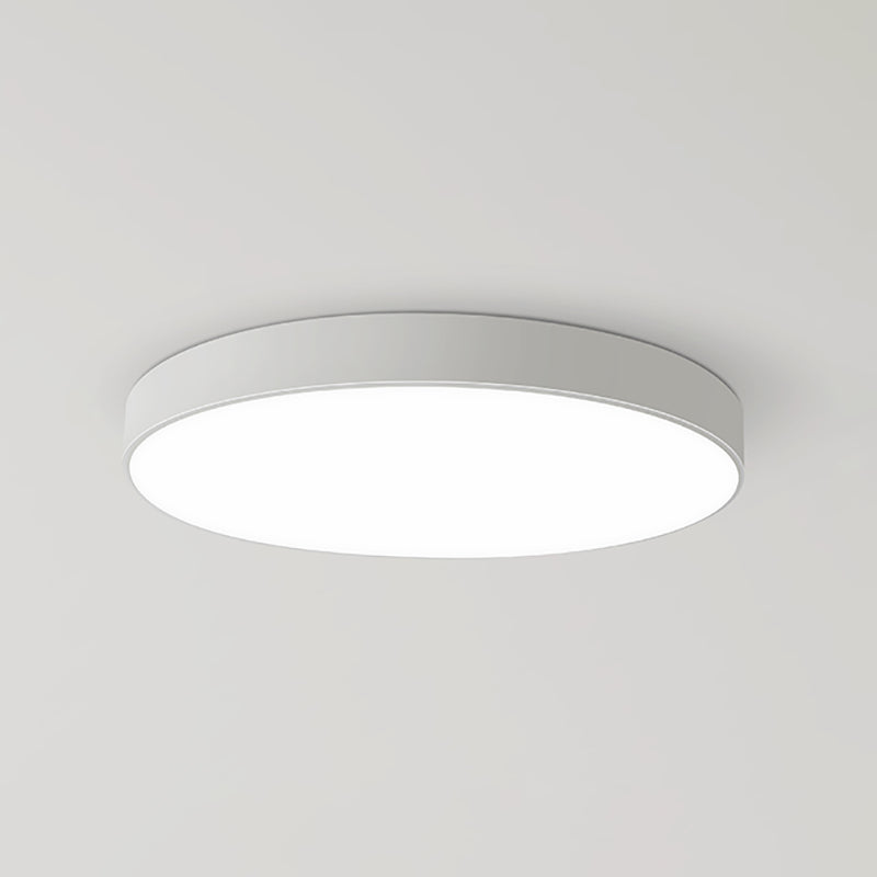 Plafonnier LED circulaire blanc en fer forgé de simplicité moderne avec abat-jour en acrylique