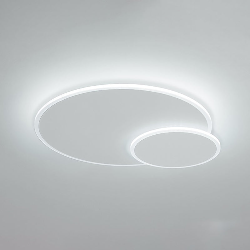 Acrylic White LED Ceiling Fixture in Modern Concise Style Lacquered Iron Circular Flush Mount