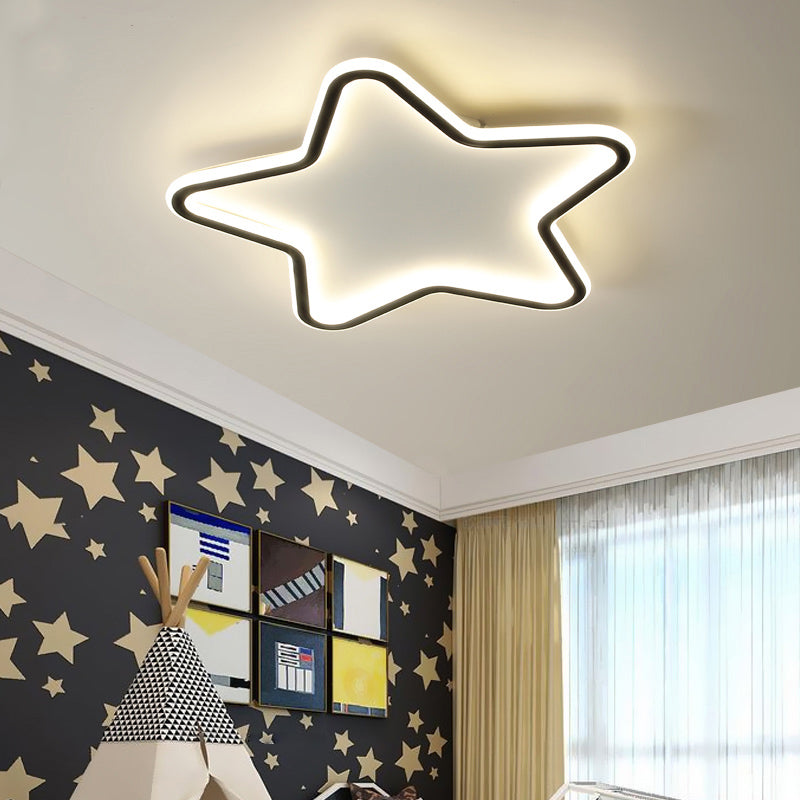 Frosted Aluminium LED Flush Mount in Modern Creative Style Silicone Starry Ceiling Light for Bedroom