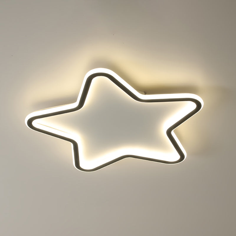 Frosted Aluminium LED Flush Mount in Modern Creative Style Silicone Starry Ceiling Light for Bedroom