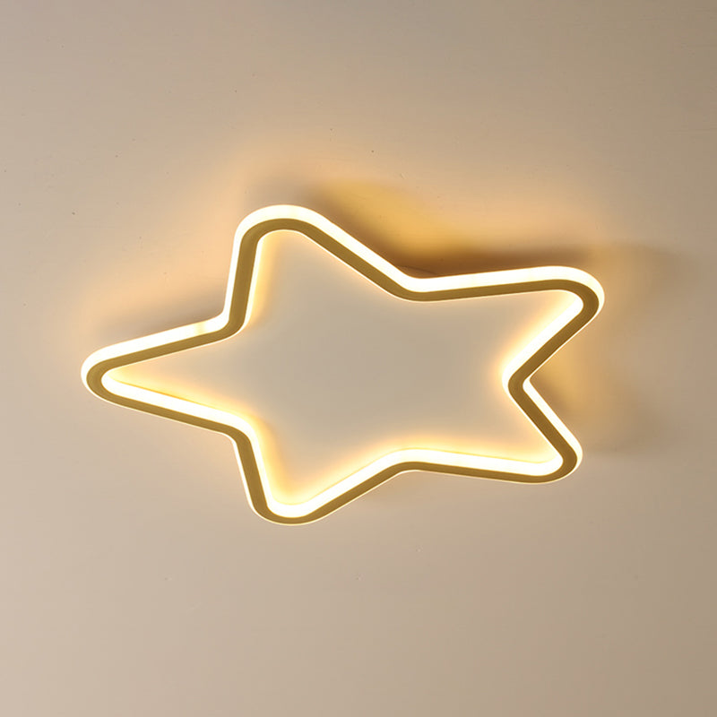 Frosted Aluminium LED Flush Mount in Modern Creative Style Silicone Starry Ceiling Light for Bedroom