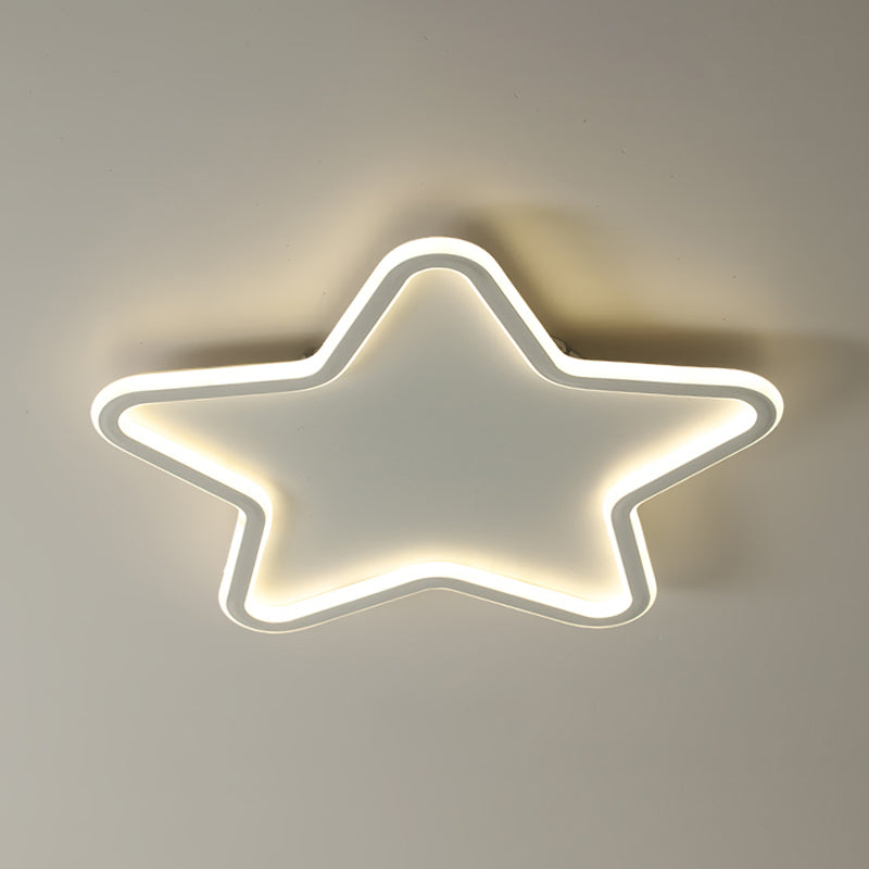 Frosted Aluminium LED Flush Mount in Modern Creative Style Silicone Starry Ceiling Light for Bedroom