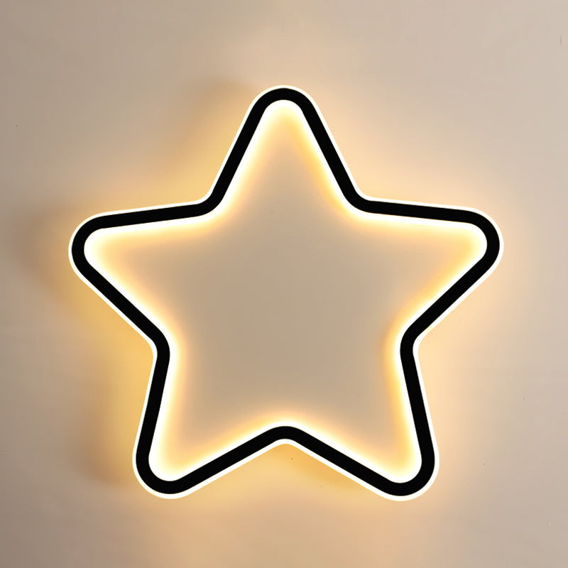 Frosted Aluminium LED Flush Mount in Modern Creative Style Silicone Starry Ceiling Light for Bedroom