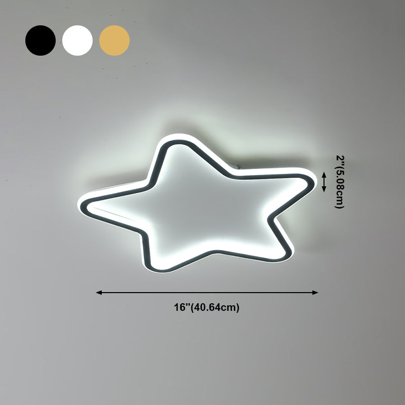 Frosted Aluminium LED Flush Mount in Modern Creative Style Silicone Starry Ceiling Light for Bedroom