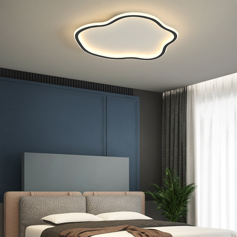 Plafonnier LED créatif moderne, luminaire de plafond en forme de nuage de fer avec abat-jour en acrylique